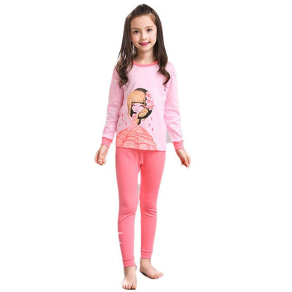 Cozy Cotton Long Sleeve Pajamas for Girls - Vogue Aura