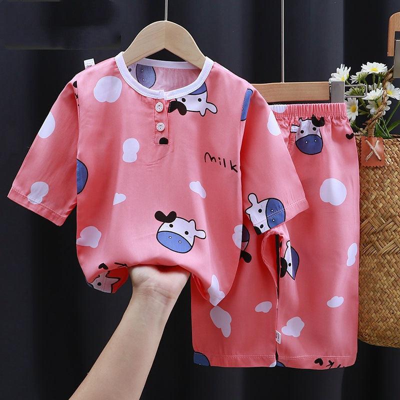 Cozy Cotton-Silk Cartoon Pajamas for Baby - Perfect for Summer Comfort - Vogue Aura