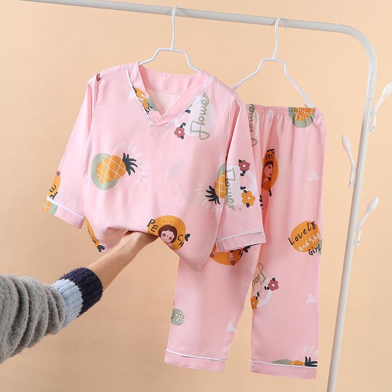 Cozy Cotton-Silk Summer Pajama Set for Kids - Vogue Aura