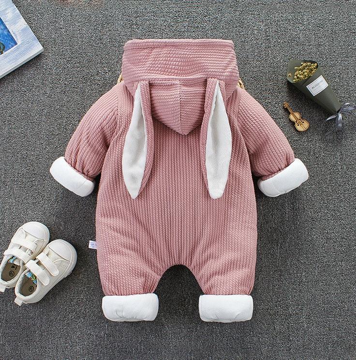 Cozy Cotton Snowsuit for Babies - Embroidered Winter Jumpsuit with Hooded Design - Vogue Aura