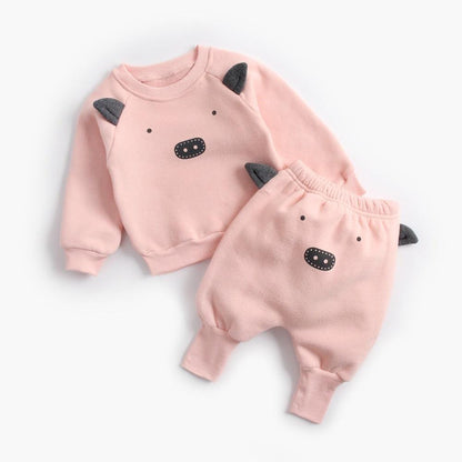 Cozy Cotton Velvet Baby Sweater Set - Vogue Aura