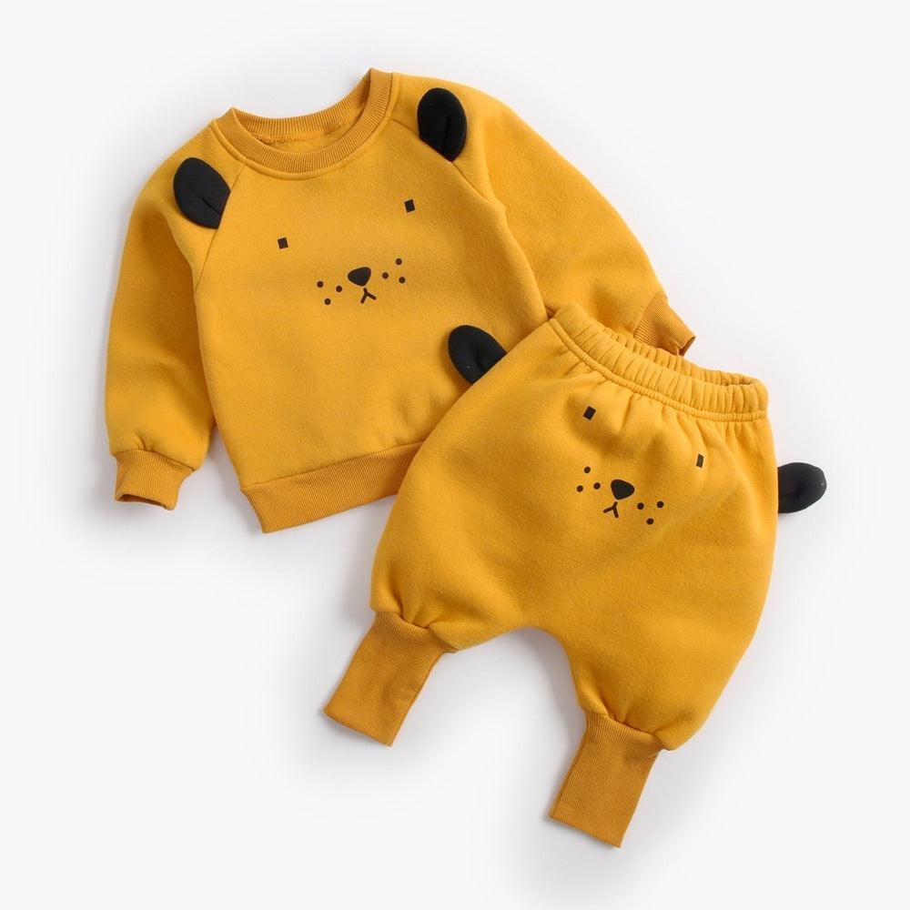 Cozy Cotton Velvet Baby Sweater Set - Vogue Aura