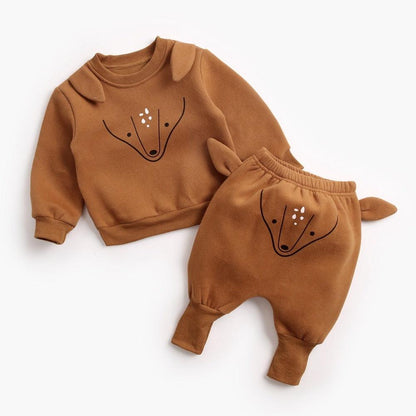 Cozy Cotton Velvet Baby Sweater Set - Vogue Aura