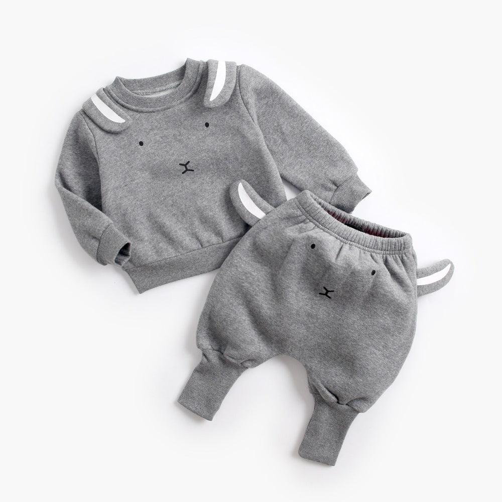 Cozy Cotton Velvet Baby Sweater Set - Vogue Aura