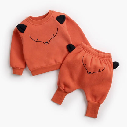 Cozy Cotton Velvet Baby Sweater Set - Vogue Aura