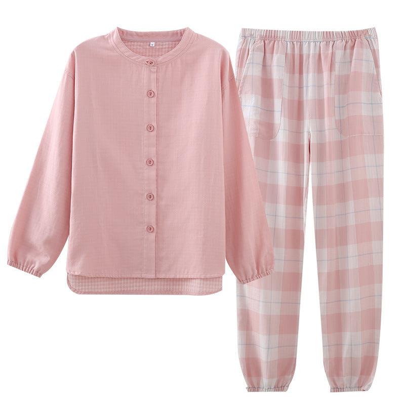 Cozy Couple's Premium Cotton Pajama Set for All Seasons - Vogue Aura