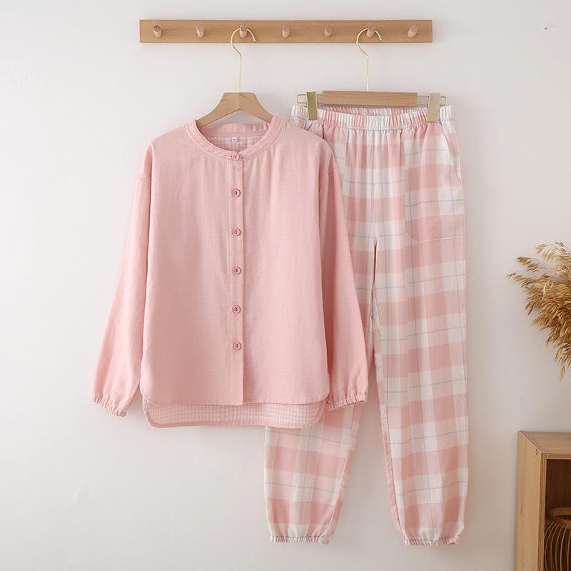 Cozy Couple's Premium Cotton Pajama Set for All Seasons - Vogue Aura