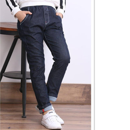 Cozy Denim Fleece Jeans for Boys - Vogue Aura