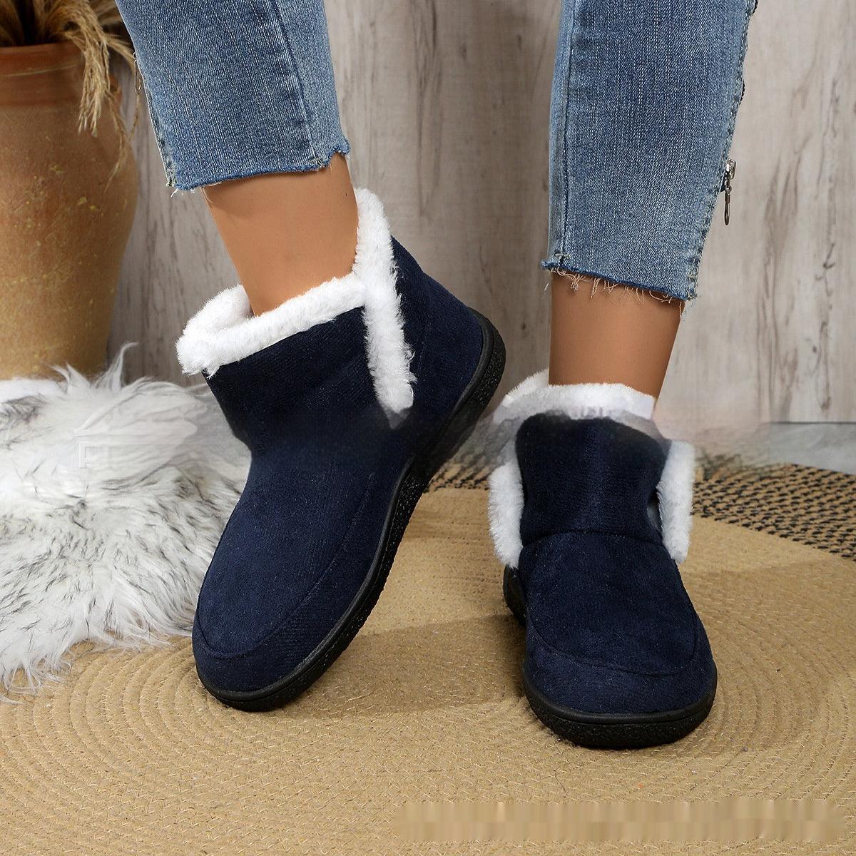 Fleece-Lined Insulated Cotton Shoes for Superior Comfort and Warmth - Vogue Aura