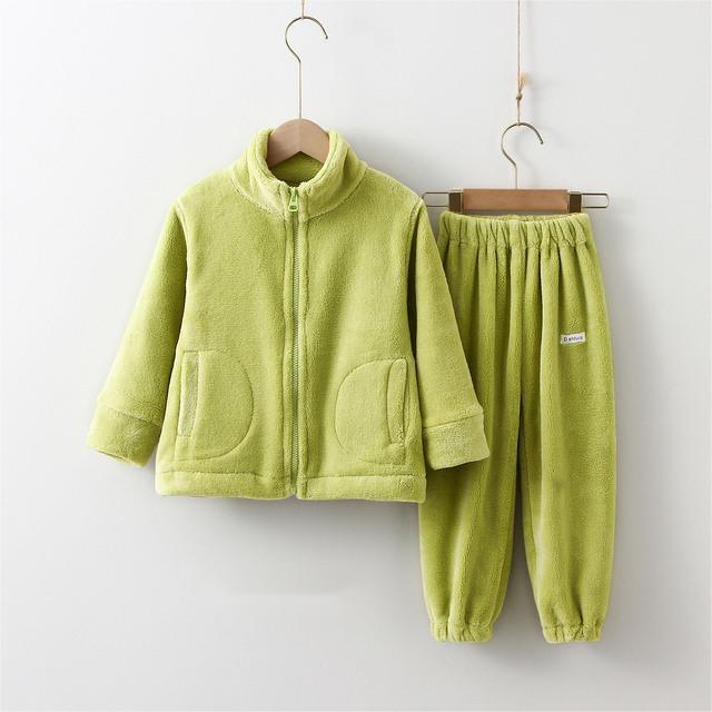 Cozy Kids Fleece Hoodie and Trouser Set for Girls - Vogue Aura