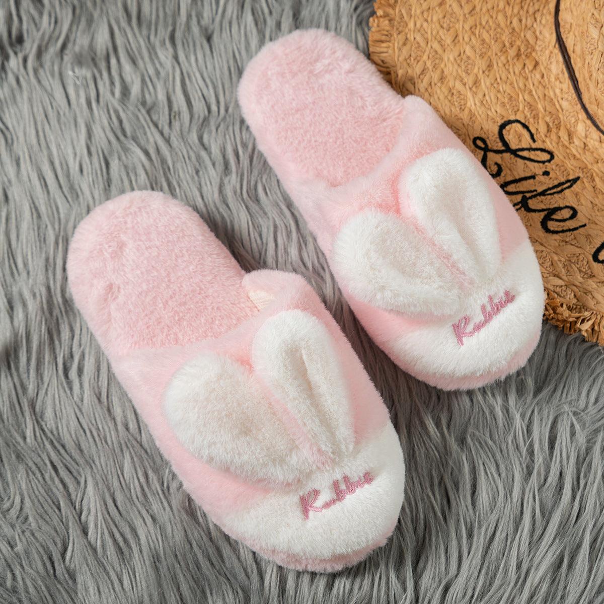 Cozy Korean Suede Fur Slippers for Ultimate Autumn and Winter Comfort - Vogue Aura