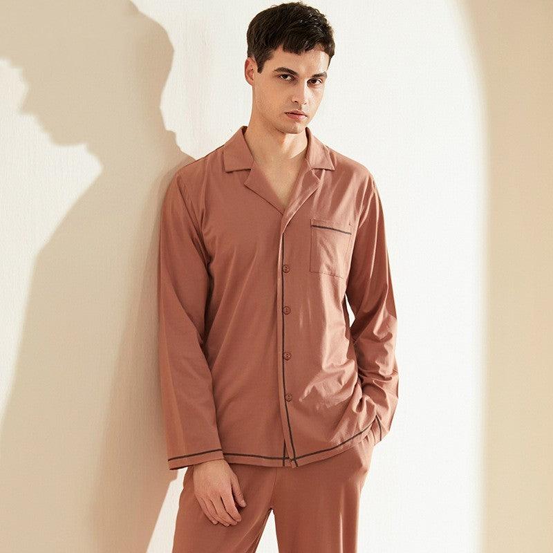 Cozy Men's Modal Cotton Long Sleeve Pajama Set for Ultimate Comfort - Vogue Aura