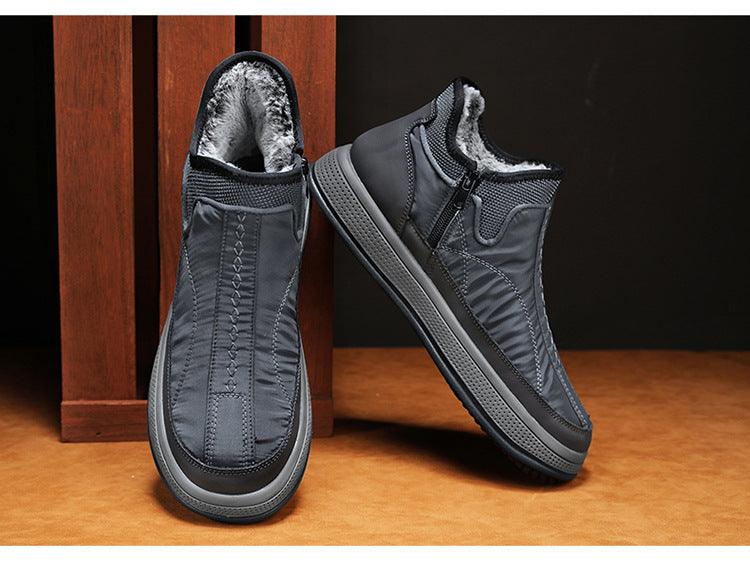 Cozy Plus-Size Velvet Casual Shoes for Men - All-Season Comfort and Style - Vogue Aura