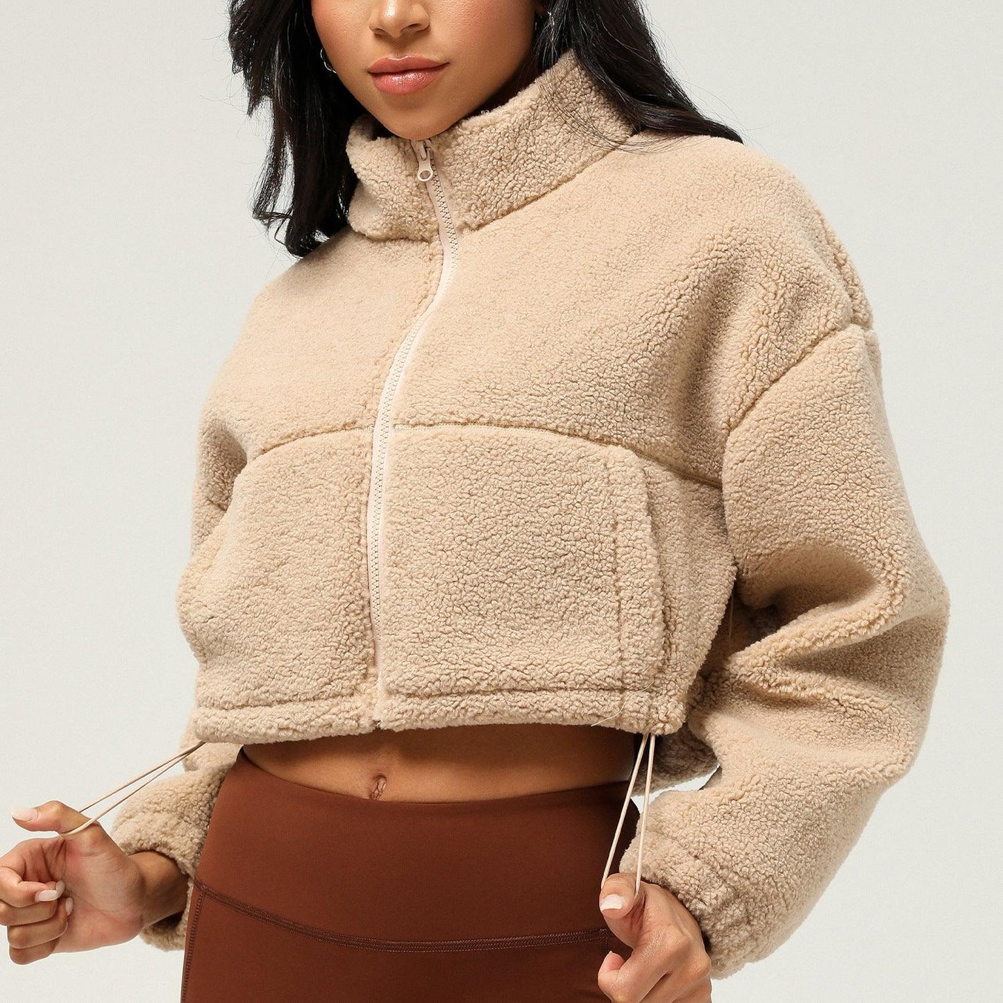 Cozy Plush Outdoor Jacket for Stylish Winter Comfort - Vogue Aura