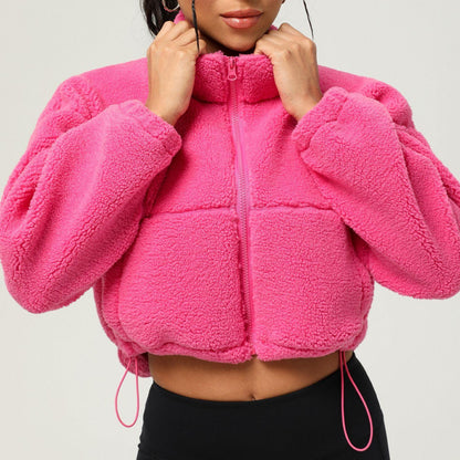 Cozy Plush Outdoor Jacket for Stylish Winter Comfort - Vogue Aura