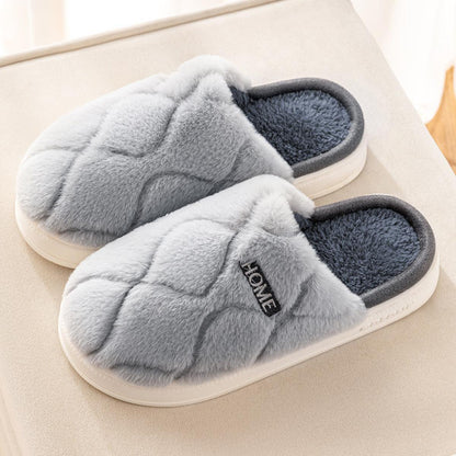 Cozy Plush Slippers for Couples - Stylish Indoor Comfort - Vogue Aura