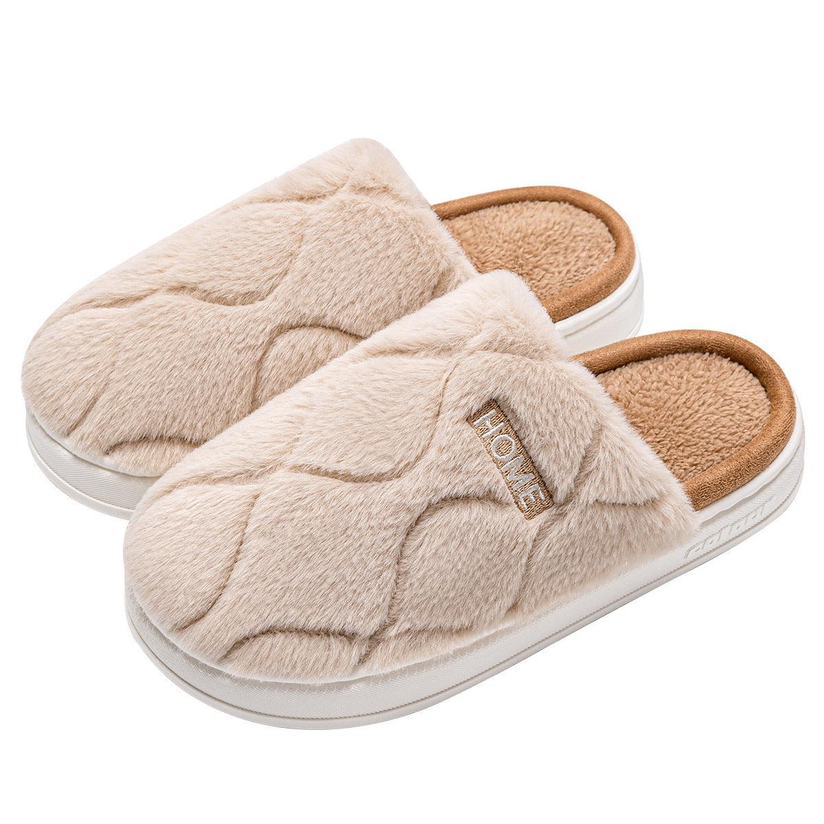 Cozy Plush Slippers for Couples - Stylish Indoor Comfort - Vogue Aura