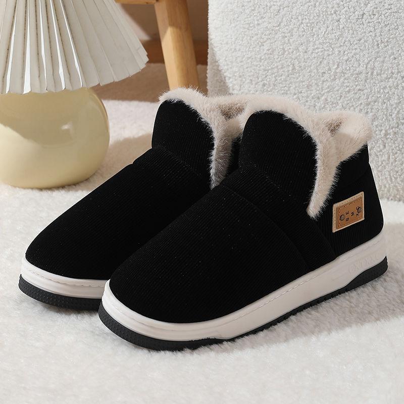 Cozy Velvet-Lined Winter Footwear - Vogue Aura