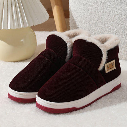 Cozy Velvet-Lined Winter Footwear - Vogue Aura