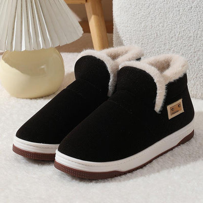 Cozy Velvet-Lined Winter Footwear - Vogue Aura