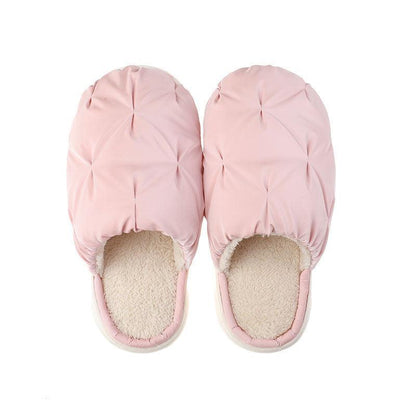 Cozy Waterproof Plush Cotton Slippers with Supportive Thick Sole - Vogue Aura