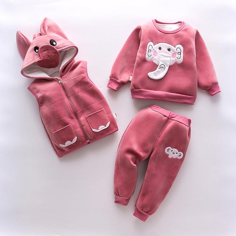 Cozy Winter Wonderland Three-Piece Set for Boys - Vogue Aura