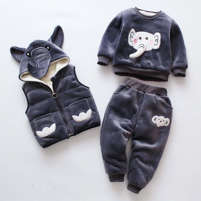 Cozy Winter Wonderland Three-Piece Set for Boys - Vogue Aura