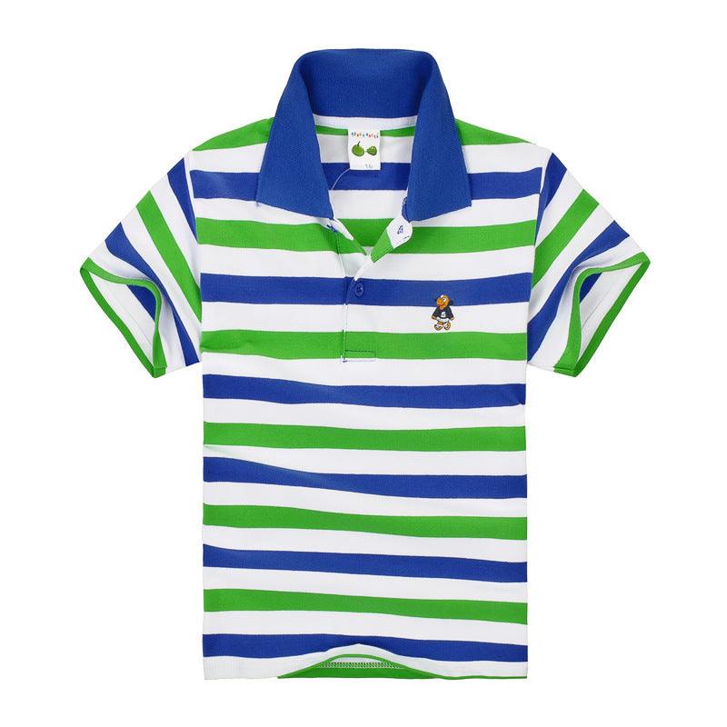 CUHK Kids' Comfy Striped Polo T-Shirt in Soft Cotton - Vogue Aura