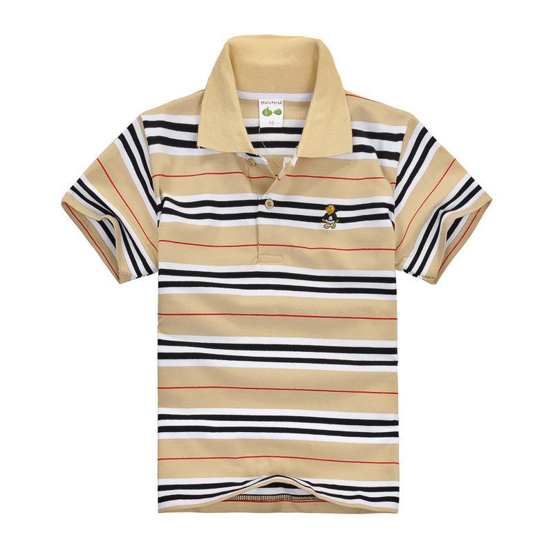 CUHK Kids' Comfy Striped Polo T-Shirt in Soft Cotton - Vogue Aura