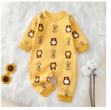 Adorable Long Sleeve Baby Romper in Fun Designs - Vogue Aura