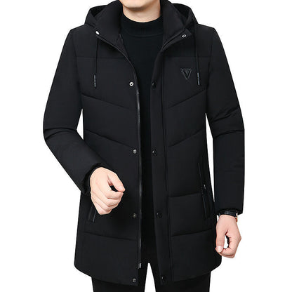 Luxurious Winter Coat for Middle-aged and Elderly Men - Vogue Aura