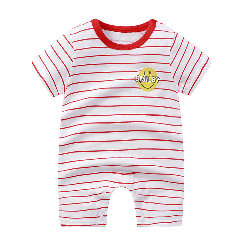 Pure Cotton Short Sleeve Baby Jumpsuits in Fun Designs - Vogue Aura