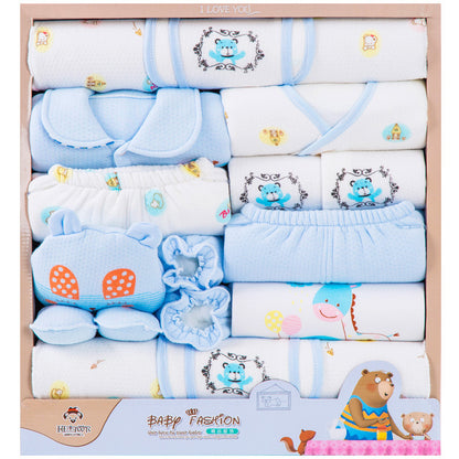 18 Piece Cotton Newborn Clothes Gift Box Set - Vogue Aura