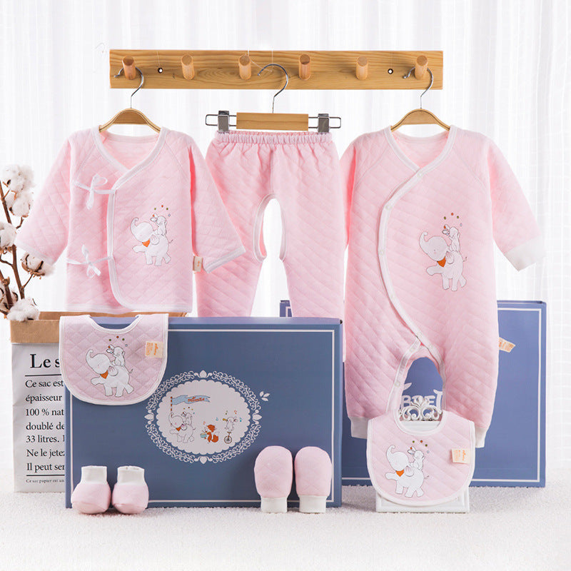 Charming Baby Suit Set in Combed Cotton with Accessories - Vogue Aura