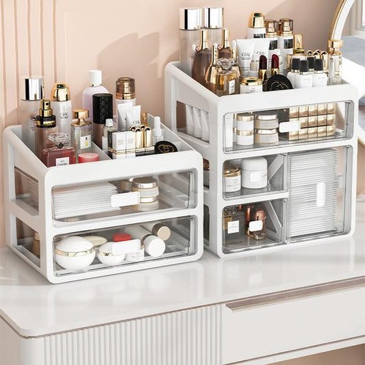 Desktop Transparent Drawer Cosmetic Storage Box - Vogue Aura