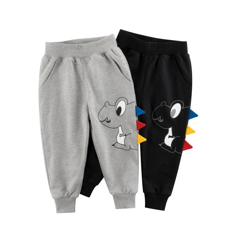 Dino Delight Boys' Cotton Sweatpants for Kids - Vogue Aura