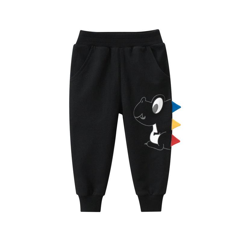 Dino Delight Boys' Cotton Sweatpants for Kids - Vogue Aura