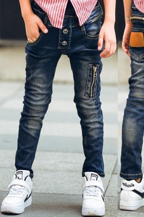 Durable Stretch Denim Trousers for Boys - Vogue Aura