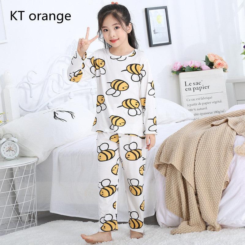 Adorable Cartoon Long-Sleeved Autumn Pajamas for Kids - Vogue Aura