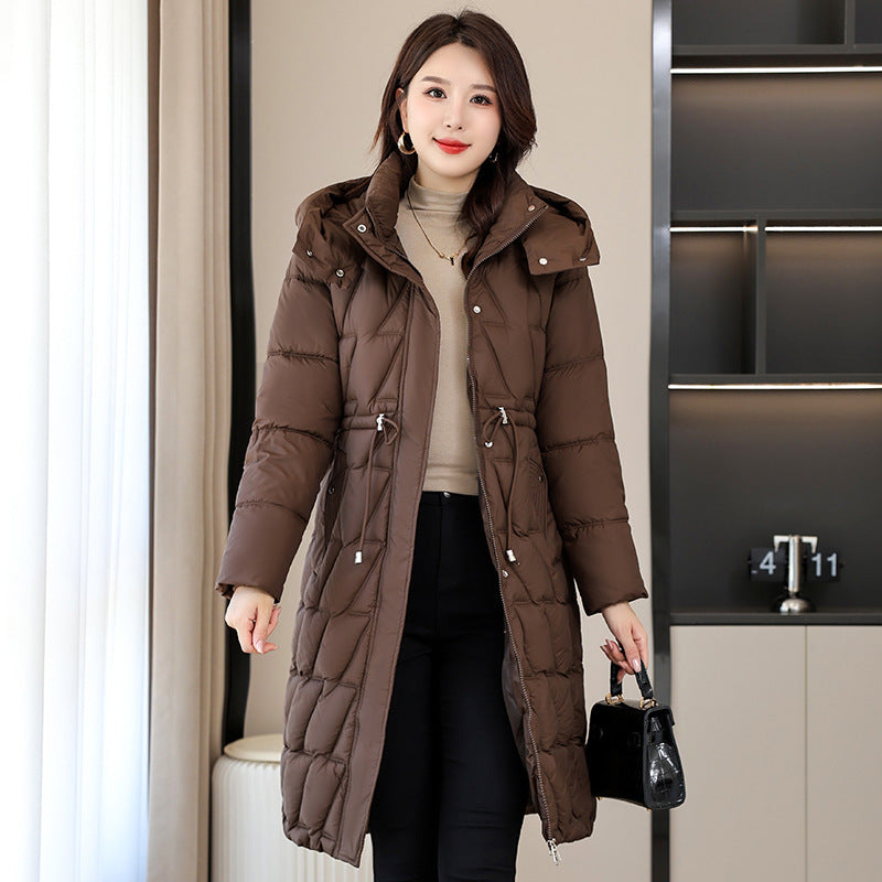 Mid-length Slim Fit Plus Size Women's Cotton-padded Winter Coat