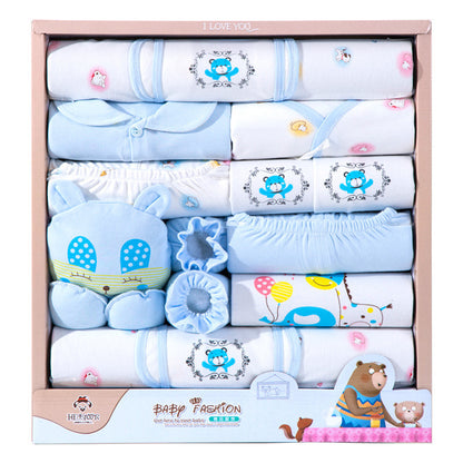 18 Piece Cotton Newborn Clothes Gift Box Set - Vogue Aura