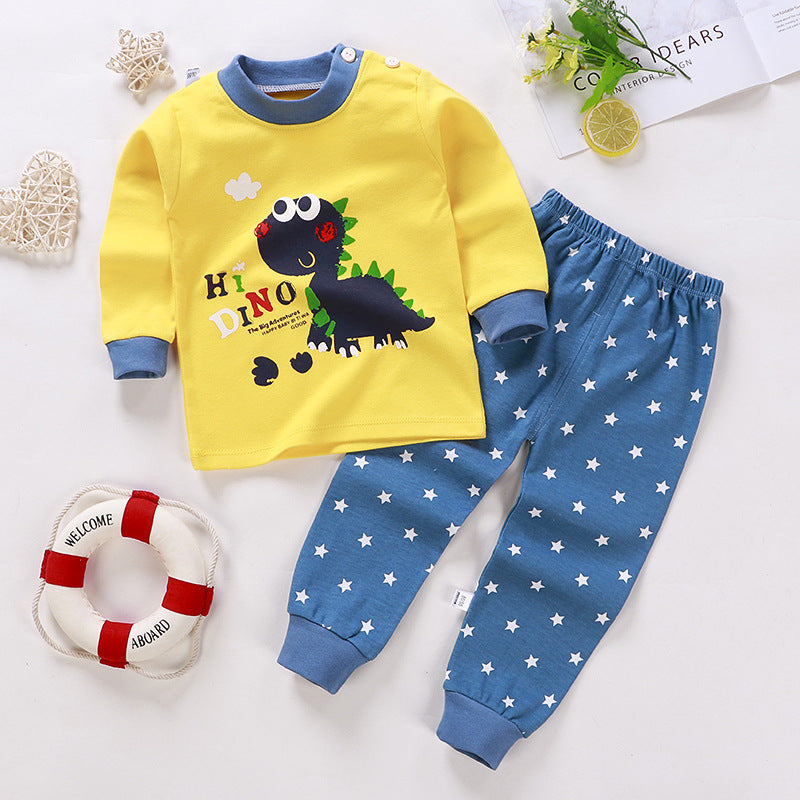 Pure Cotton Cartoon Long Johns Set for Kids - Vogue Aura