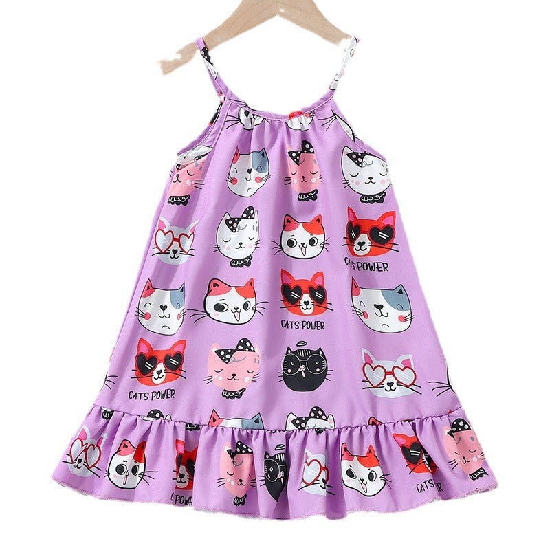 Spring And Summer Strap Skirt For Children - Vogue Aura