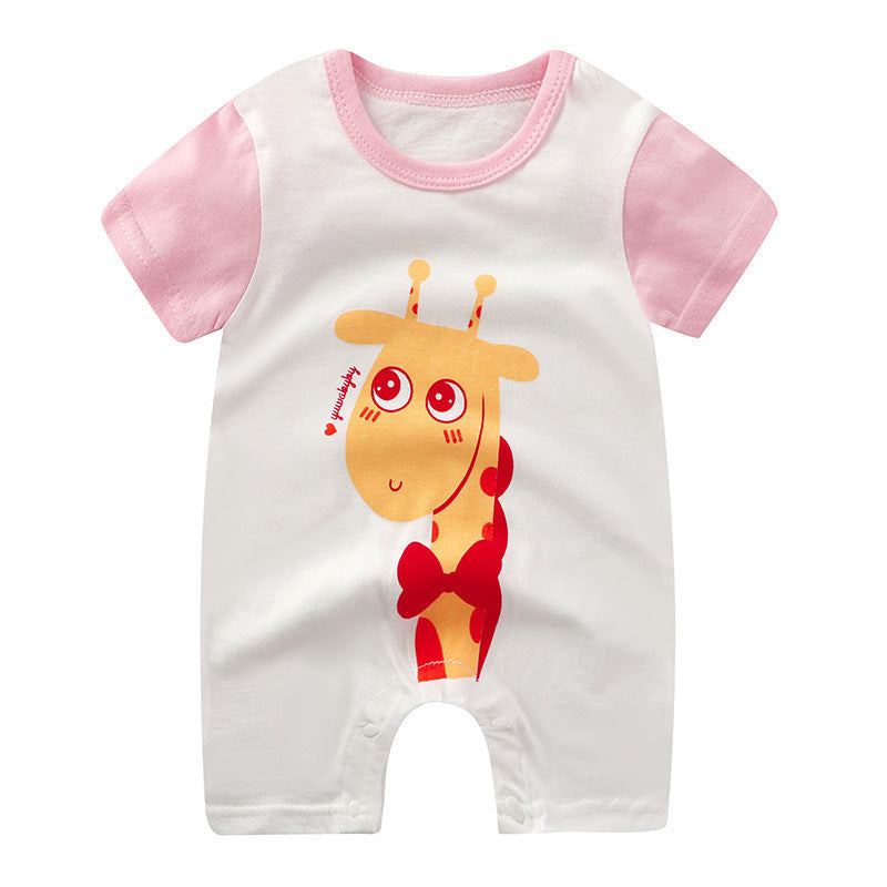 Pure Cotton Short Sleeve Baby Jumpsuits in Fun Designs - Vogue Aura