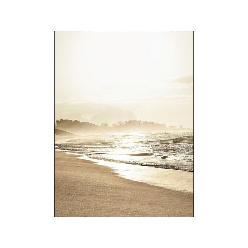 Elegant Coastal Gold Foil Canvas Artwork - Vogue Aura