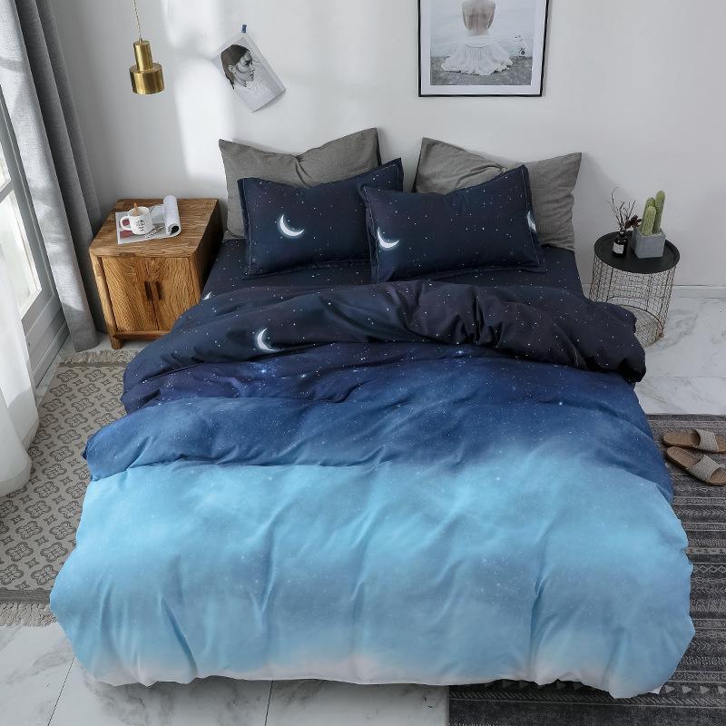 Elegant Diamond Velvet 4-Piece Bedding Set with Sustainable Chitin Fiber Quilt - Vogue Aura