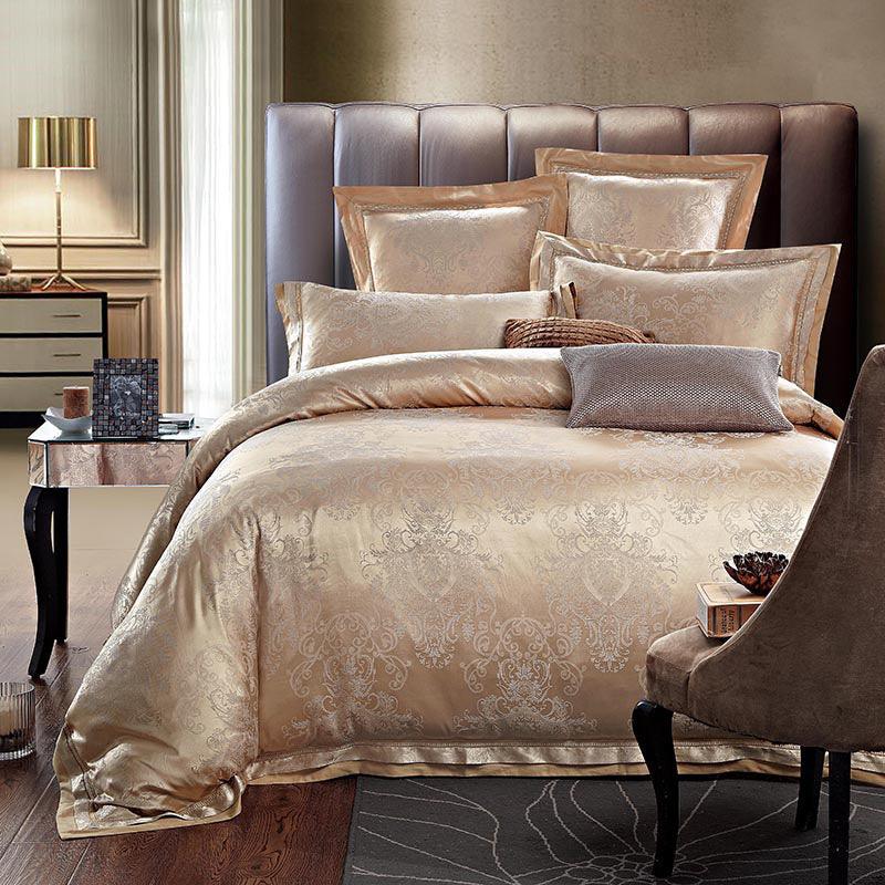 Elegant European-Inspired 4-Piece Cotton Satin Bedding Collection - Vogue Aura