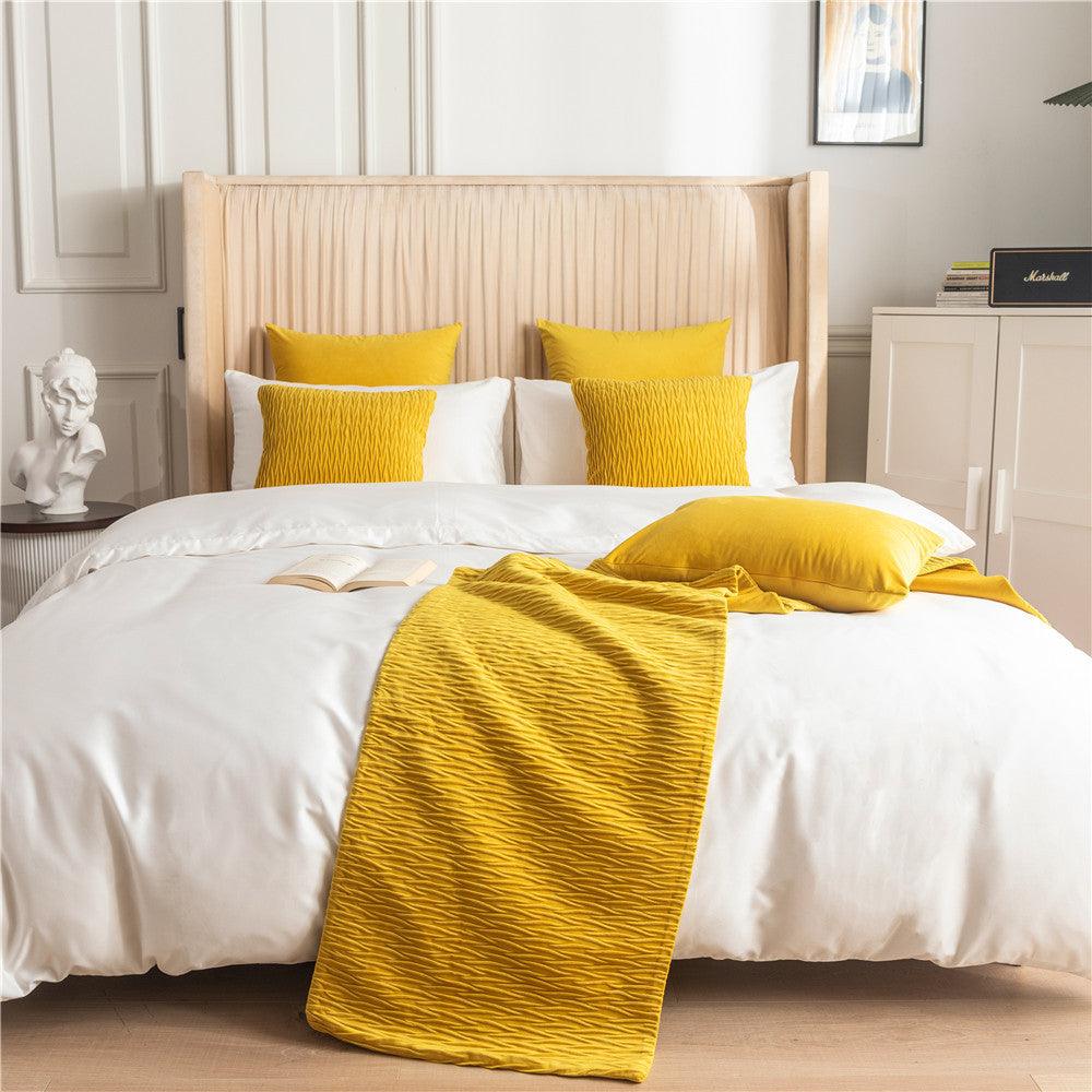 Chic Cotton & Linen Bed Flag Towel - Vogue Aura