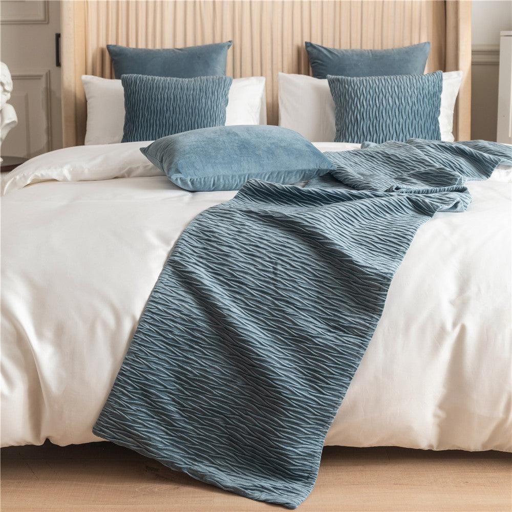 Chic Cotton & Linen Bed Flag Towel - Vogue Aura