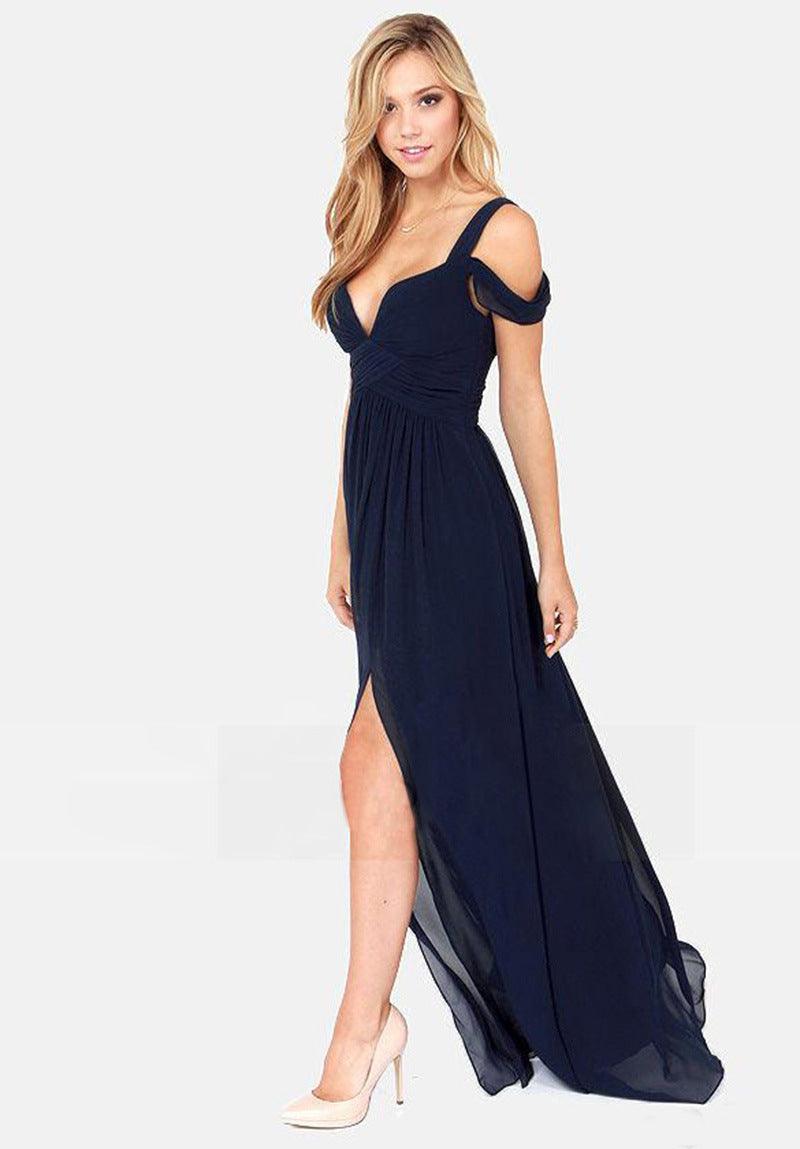 Chic Greek Elegance Pleated Maxi Dress - Vogue Aura